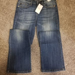 Distressed Bootcut Jeans